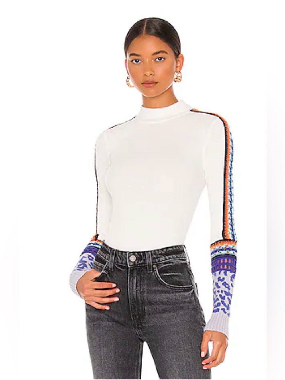 Free People Switch It Up Thermal Top in Ivory Size XS